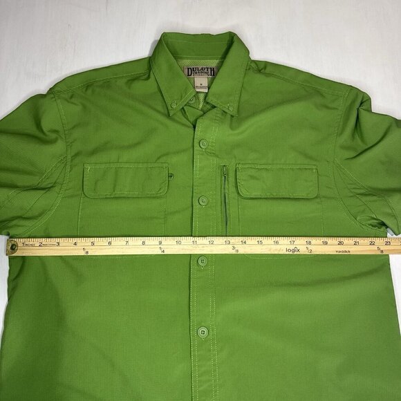Duluth Trading Shirt CoolPlus Men Medium Fishing Hiking Vented L/S Ripstop Green - Picture 4 of 9